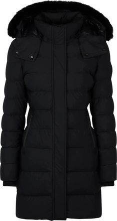 Moose Knuckles Quilted Parka with Fur-Trimmed Hood and Structured Silhouette