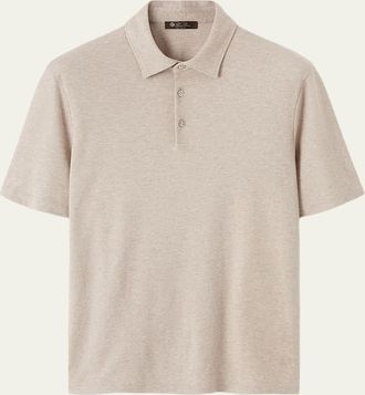 Loro Piana Mens Tremezzo Sea Island Cotton Polo Shirt