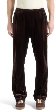 Mani&egrave;re De Voir Eiffel Velour Track Pants in Brown at Nordstrom, Size Xx-Large