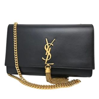 Saint Laurent Pre-owned Clutches, female, Black, Size: ONE SIZE Pre-owned Vintage Shoulder Bag