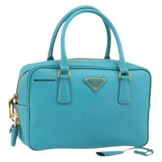 Prada Pre-owned Vintage Handtas - Dames - Vintage Handtas - Blauw - ONE Size - Leer - Vintage