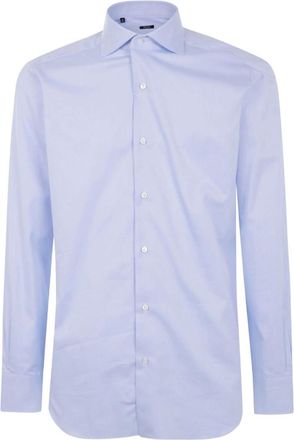 Barba Sky Blue Solid Shirt