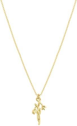 Set & Stones Elsie Birth Flower Necklace in Gold /January at Nordstrom