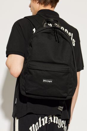Palm Angels Backpack With Logo, Mens, Black