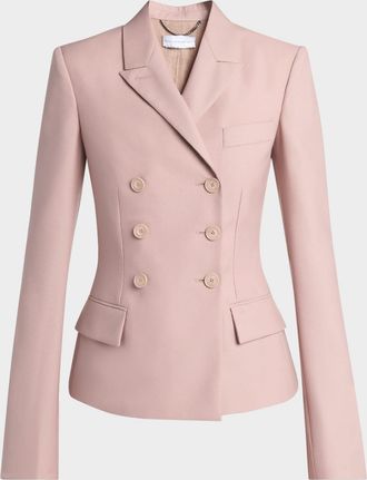Stella McCartney Canvas Tailoring Double-Breasted Fitted Jacket