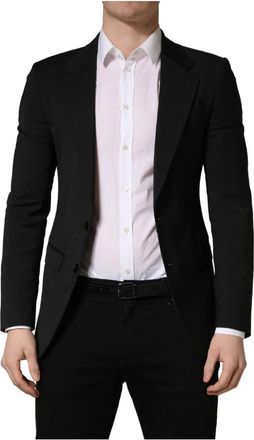 Dolce & Gabbana 2 Button Suit Jacket - Heren - Blazers - Zwart - XS - Wol - Jassen