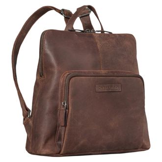 STILORD Dorothea Small Leather Backpack Ladies Elegant Leather Daypack Small Daypack Vintage City Backpack Handbag Genuine Leather, Colour:sapelli - brown