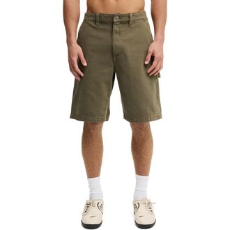 Cotton On Mens Baggy Worker Short in Military at Nordstrom, Size 32