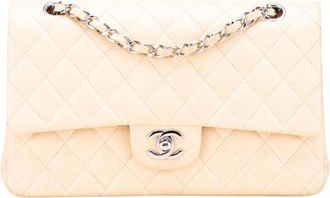 Chanel Pre-owned Quilted Flap Bag met Kettingband - Dames - Vintage Schoudertas - Beige - ONE Size - Vintage