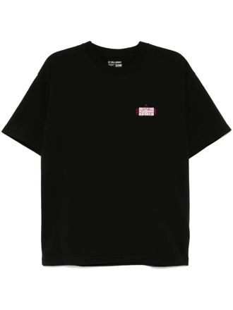 Izzue T-shirt con logo ricamato - Nero
