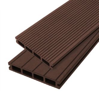 MonsterShop Composite Decking Boards x 7 - Conker Brown