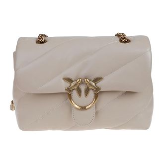 Pinko Love Classic Puff Maxi Quilt Tas - Dames - Schoudertassen - Beige - ONE Size - Tassen