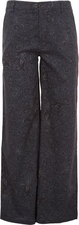 Lords of Harlech Phillis Wide Leg Tailored Pant in Montgat Paisley Black at Nordstrom, Size 10