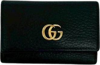 Gucci Pre-owned GG Marmont Leren Sleuteletui - Heren - Vintage Accessoires - Zwart - ONE Size - Leer - Vintage