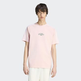 adidas T-Shirt ADIDAS ORIGINALS ADIDAS ORIGINALS RINGER, MIT VERWASCHENER GRAFIK, Damen, Gr. XXL, sandy pink, Obermaterial: 100% Baumwolle, normal, Rundhals,