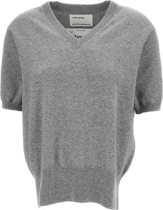 Extreme Cashmere Grey Martina Cashmere-Blend V-Neck Sweater