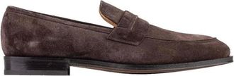 Ferragamo Loafers, male, Brown, Size: 10 1/2 US Leather Slip-On Loafers