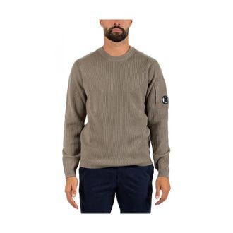 C.P. Company Round-neck Knitwear, male, Gray, Size: XS Round-neck Knitwear