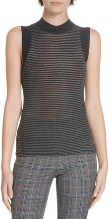 Rag & Bone Raina Metallic Stripe Tank Top in Denim Blue at Nordstrom Rack, Size X-Small
