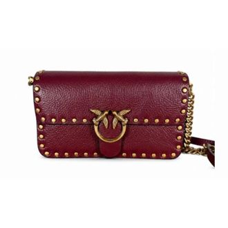 Pinko Love One Crossbody Bag - Dames - Schoudertassen - Bruin - ONE Size - Leer - Tassen