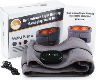 OEM Cintur&oacute;n De Masaje Con Calefacci&oacute;n Inal&aacute;mbrico Para Dolor Lumbar, Masajeador De Espalda, Shiatsu, Soporte Lumbar, Alivia Dolor De Espalda, Ci&aacute;tica, Do