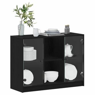 Berkfield Home Sideboard Black Oak 102x37x75, 5 cm Engineered Wood