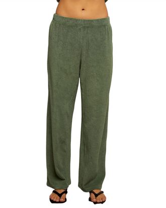 perfectwhitetee Katie Loop Terry Pants In Aloe