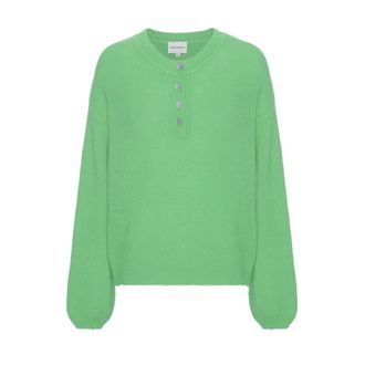 Americandreams Zelma Pullover - Dames - Ronde hals truien - Groen - S - Wol - Truien & Vesten