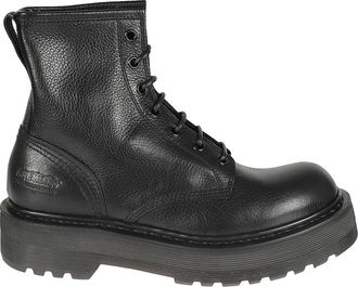 Premiata M4973 Volanato Boot - Dames - Veterlaarzen - Zwart - 36 EU - Leer - Schoenen