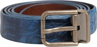 Dolce & Gabbana Belts, male, Blue, Size: ONE SIZE Leather Belt