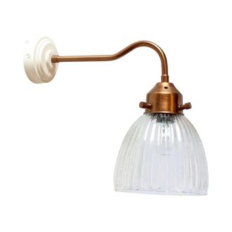 Decoclico Aplique de lat&oacute;n antiguo y vidrio grabado