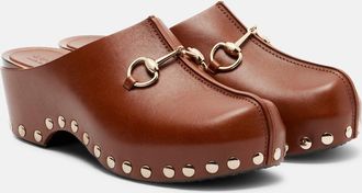 Gucci Horsebit leather clogs