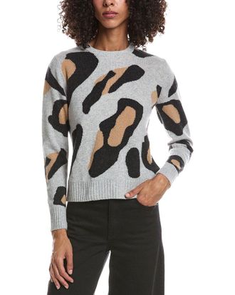 Brodie Abstract Leopard Cashmere Sweater