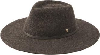 Helen Kaminski Claude Merino Wool Felt Fedora in Chocolate at Nordstrom