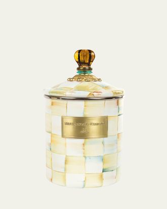 MacKenzie-Childs Parchment Check Medium Canister