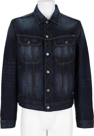 Tom Ford Cropped Dark Indigo Wash Denim Jacket