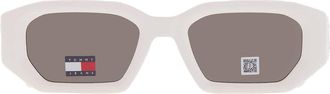 Tommy Hilfiger Grey Geometric Unisex Sunglasses TJ 0099/S 0VK6/IR 53