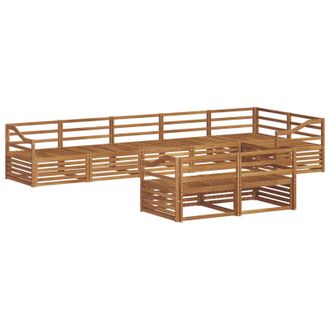 vidaXL Conjunto De Sof&aacute;s De Exterior 8 Uds. Natural Vidaxl