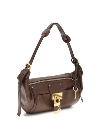 Chlo&eacute; Womens Small Paddington Shoulder Bag Crafty Brown Calf Leather Bos Taurus