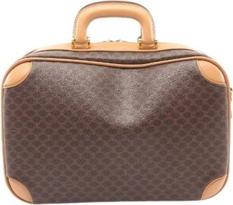 Celine Pre-owned Macadam Coated Canvas Aktetas - Heren - Vintage Handtas - Bruin - ONE Size - Leer - Vintage