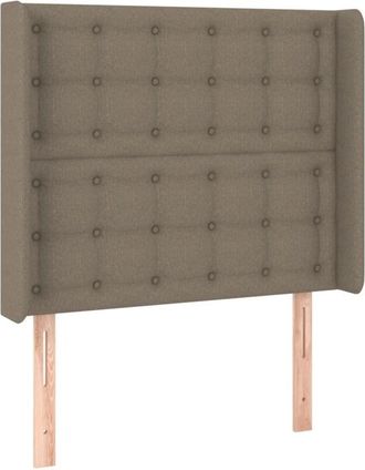 vidaXL Cabecero Con Led De Tela Gris Taupe 93x16x118/128 Cm Vidaxl