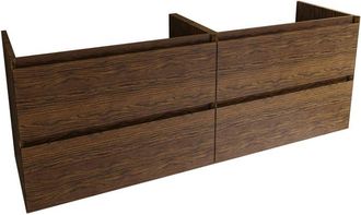 Saniclass Holz Pure Badkameronderkast - 160x45x60cm - 4 lades - Walnut pure