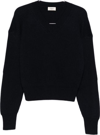 Barena Navy Blue Ribbed Knit Long Sleeves