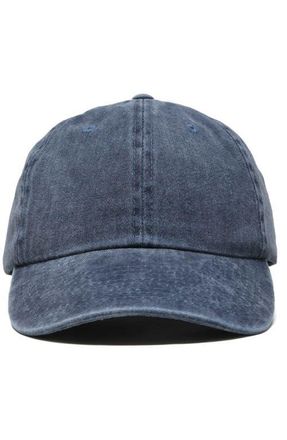 Dalix Washed Cotton Baseball Cap in Washed Navy Blue at Nordstrom