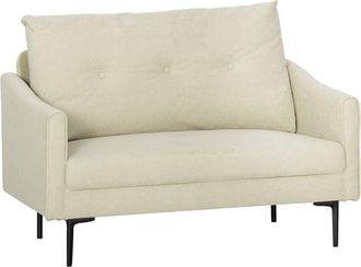 HOMCOM Divano 2 Posti Moderno con Schienale Trapuntato in Velluto Crema