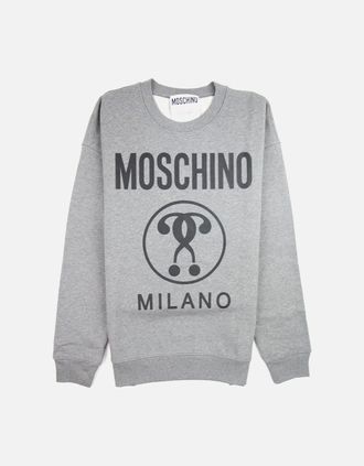 Moschino Mens Moschino Couture Double Question Mark Sweatshirt Grey - Size: 56