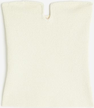 H&M Gestricktes Bandeau-Top - White