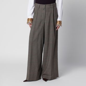 Dries Van Noten Pantaloni ampi Cement in lana