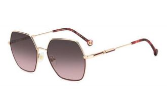 Carolina Herrera Brown Pink Shaded Hexagonal Ladies Sunglasses HER 0183/S 0NOA/M2 55
