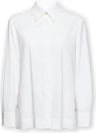 Elena Miro Poplin Shirt - Dames - Overhemden - Wit - 2XL - Katoen - Overhemden